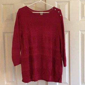 Chico’s pink lightweight sweater